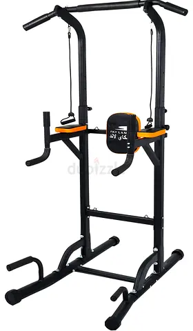 Multi-Function Power Tower with Lat Pulldown and Dip Station - Good Condition