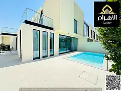 Corner villa overlooking a golf course, land area 4200 sq m, custom finishing with a private pool, p