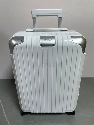 Hybrid suitcase white silver