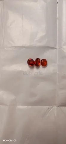 Set of 3 Orange Loose Gemstones