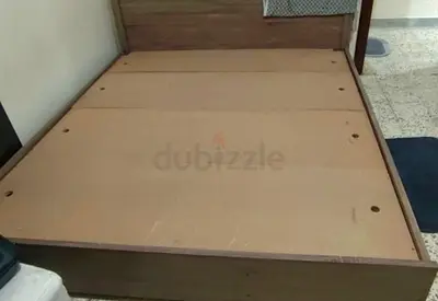 Queen wooden bed frame with - good condition