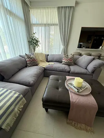 Marina Home Luscious feather 🪶 filled modular sofa with footstool