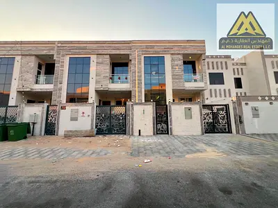 For sale: Luxurious townhouse villa with super deluxe finishing and a large roof terrace in the Al Zahia area, near the Tribes Center.