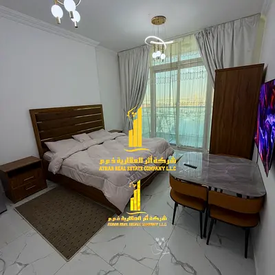 فرصة ذهبية أفخم استوديو مفروش بالكامل للإيجار الشهري مع جيم ومسبح  شامل الانترنت والفواتير في ابراج الراشدية 1  – عجمان ✨