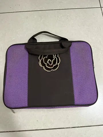 Purple and Brown padded laptop carrying case / sleeve with handles (fits up to 13-15)