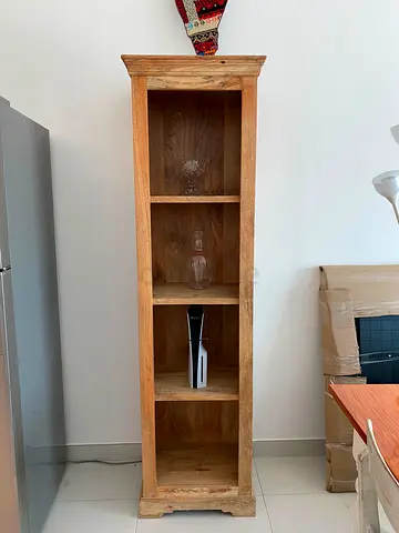 Tall Solid Wood Display Shelf / Bookcase - Natural Finish
