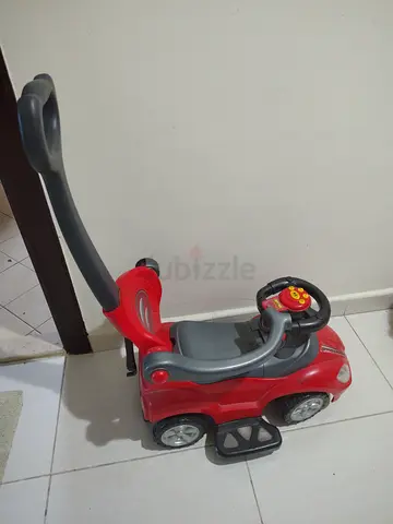 Red Ride-on Push Car for Toddlers with Steering Wheel and Handle