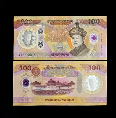 Banknote Bhutan 100 Ngultrum Commemorative Polymer
