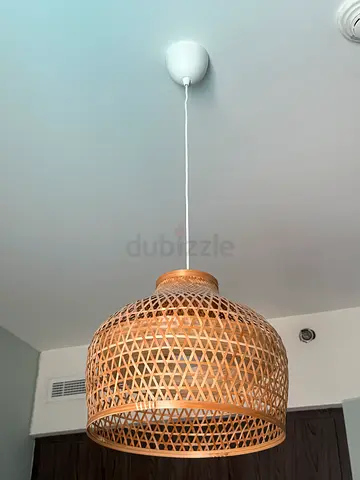 Woven Rattan Pendant Light Shade - Natural Finish