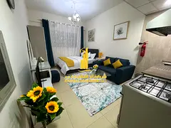 A golden opportunity! Luxurious, fully furnished studio apartment for monthly rent in Al Yasmin Towe