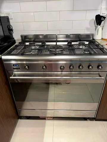 Smeg Suk91Mfx9 Concert Range Cooker Stove With Gas Hob / Electric Oven Stainless Steel 90cm