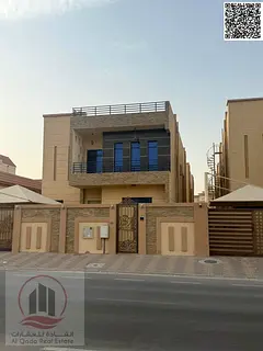 Villa for sale in Ajman, Al Rawda 2 area (5,000 sq. ft.): 5 master bedrooms, a majlis, 2 living area