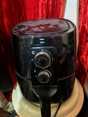 Compact Black Air Fryer (Used) - Works Fine