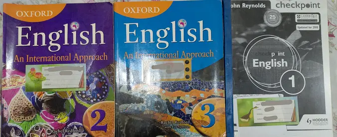 Oxford English textbooks set and English Literature - Levels 2, 3 + Checkpoint 1