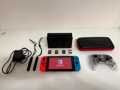 Nintendo Switch V1 + 4 Games + Pro Controller