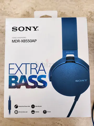Sony MDR-XB550AP Extra Bass Over-Ear Headphones (Blue) -