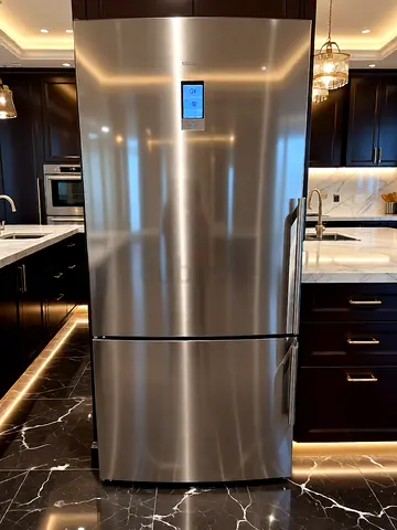 Free delivery Siemens Stainless Steel Bottom-Freezer Refrigerator with Display - Excellent Condition