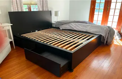 Ikea Malm bed with mattress queen size