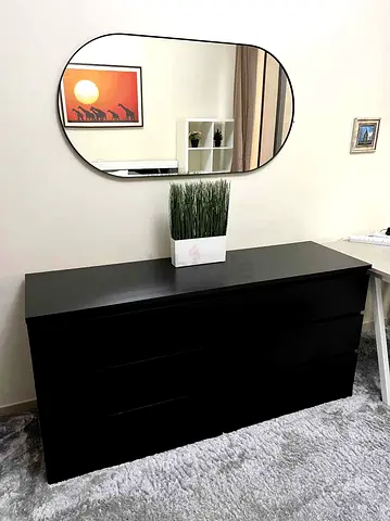 IKEA MALM 6-drawer chest black