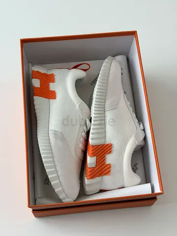 Hermes sneakers with orange accents - super master quality