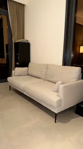 Modern 3-seater Beige Fabric Sofa in Good Condition ON A SPECIAL DEAL!