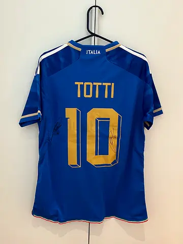 Authentic Signed Francesco Totti Football Jersey - Autographed