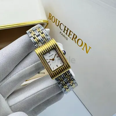 Boucheron Ladies Two-Tone Rectangular Dress Master Quality Watch