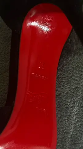 Black high heels Laboutine with signature red sole, size 37, original