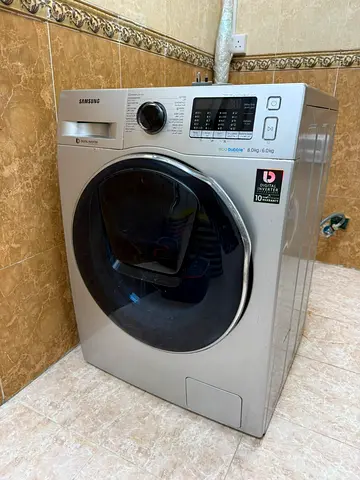 Samsung Front Load Washer Dryer 8kg/6kg - Silver, Good Condition