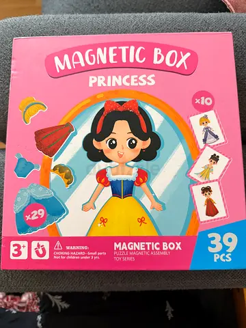 Magnetic Dress-Up Princess Box, rattle toys for babies, books and story books, bingo match and play