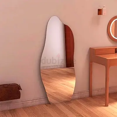 Freeform Floor Mirror — Modern Irregular Wall Leaning Mirror