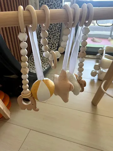 Wooden Baby Activity Gym with Hanging Toys