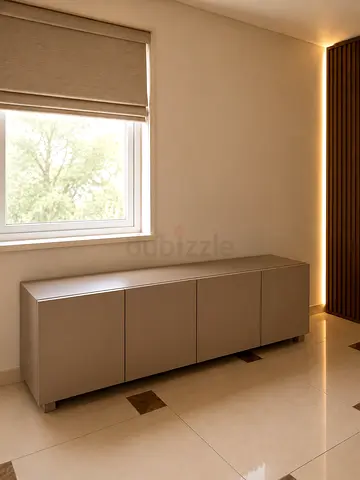 Modern Minimalist Storage Cabinet with 4 Doors