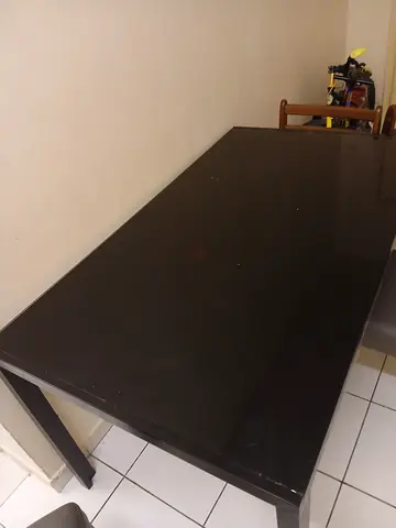 Dining table with tempered glass (6 seater)
