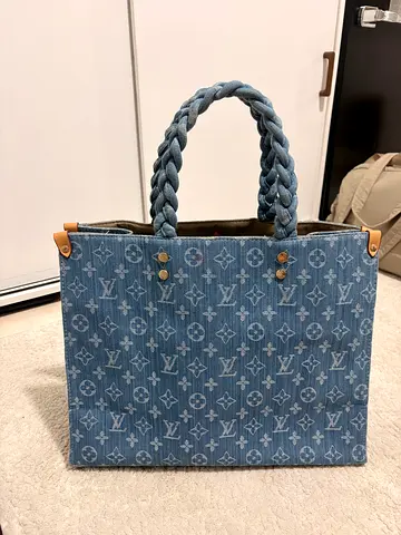 Louis Vuitton Denim Monogram BIG TOTE Bag / Pouch (authentic look)/ master copy