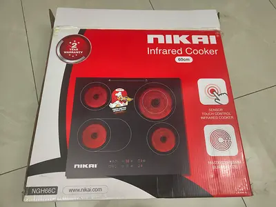 Nikai 60cm 4-Zone Infrared Cooktop - Black (Like New in Box)