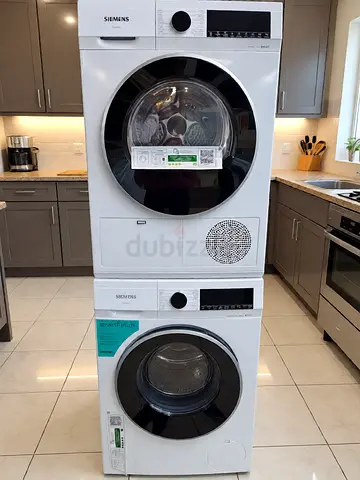 Free delivery Siemens iQ300 Stackable 9 kg Washer and Dryer Set - White, Excellent Condition