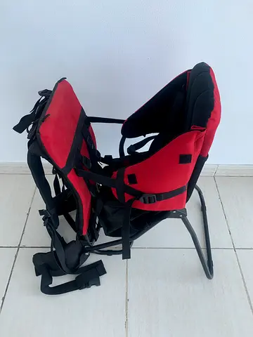 Used Outdoor Baby Carrier Backpack / Hiking Child Carrier - Red/Black