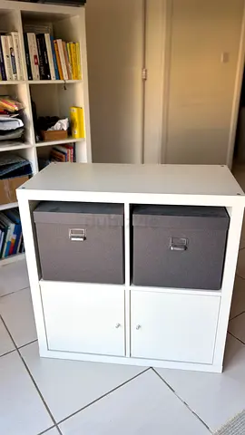 IKEA KALLAX 4 cubes shelves with two door inserts