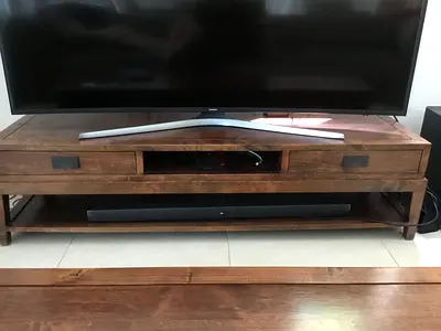 Wood TV table - excellent condition