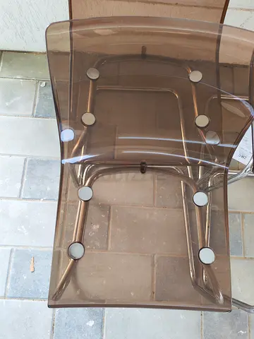 Transparent Acrylic Dining/Side Chair - Modern Design, Good Condition