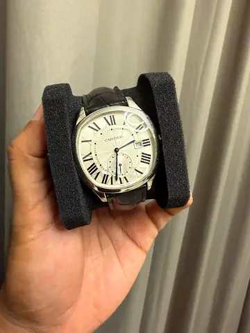 Mens Cartier Drive Automatic Watch with Leather Strap