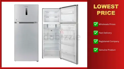 Candy Refrigerator 630L Top Mount Double Door Refrigerator Silver Fridge And Freezer