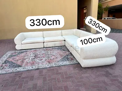 Cratebarrel L Shape Sofa Beige