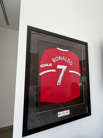 Framed Cristiano Ronaldo Manchester United #7 Signed Jersey