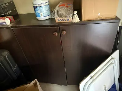 Dark Wood Storage Cabinet / Cupboard - Good Condition - shoe cabinet 2 pcs