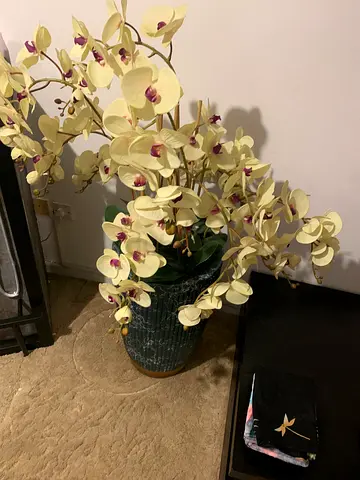Large Artificial Orchid Plant in Decorative Pot