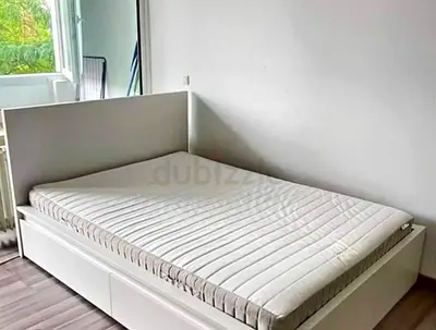 Ikea Malm bed with mattress queen size