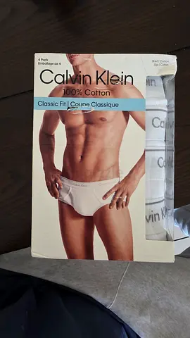 Calvin Klein Classic Fit 100% Cotton Briefs - 4 Pack