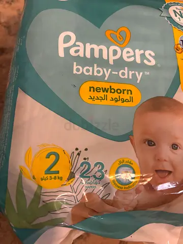 Pampers Baby-Dry Newborn Diapers Size 2 (3-8 kg) - Pack